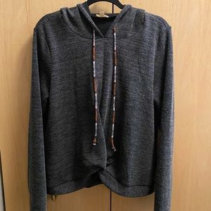 Hem & Thread Pullover Sweatshirt